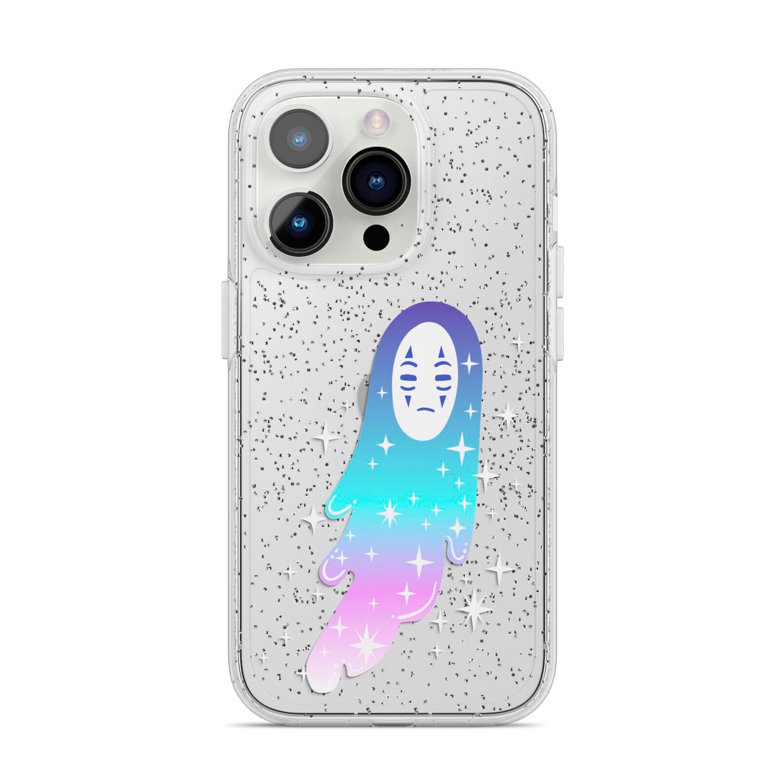 Starry Spectre iPhone 14 Pro Glitter Tough Case Silver