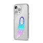 Starry Spectre iPhone 14 Pro Max Clear Tough Case Silver Angled Image
