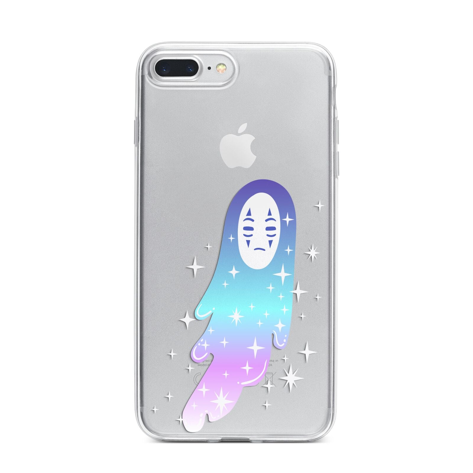 Starry Spectre iPhone 7 Plus Bumper Case on Silver iPhone