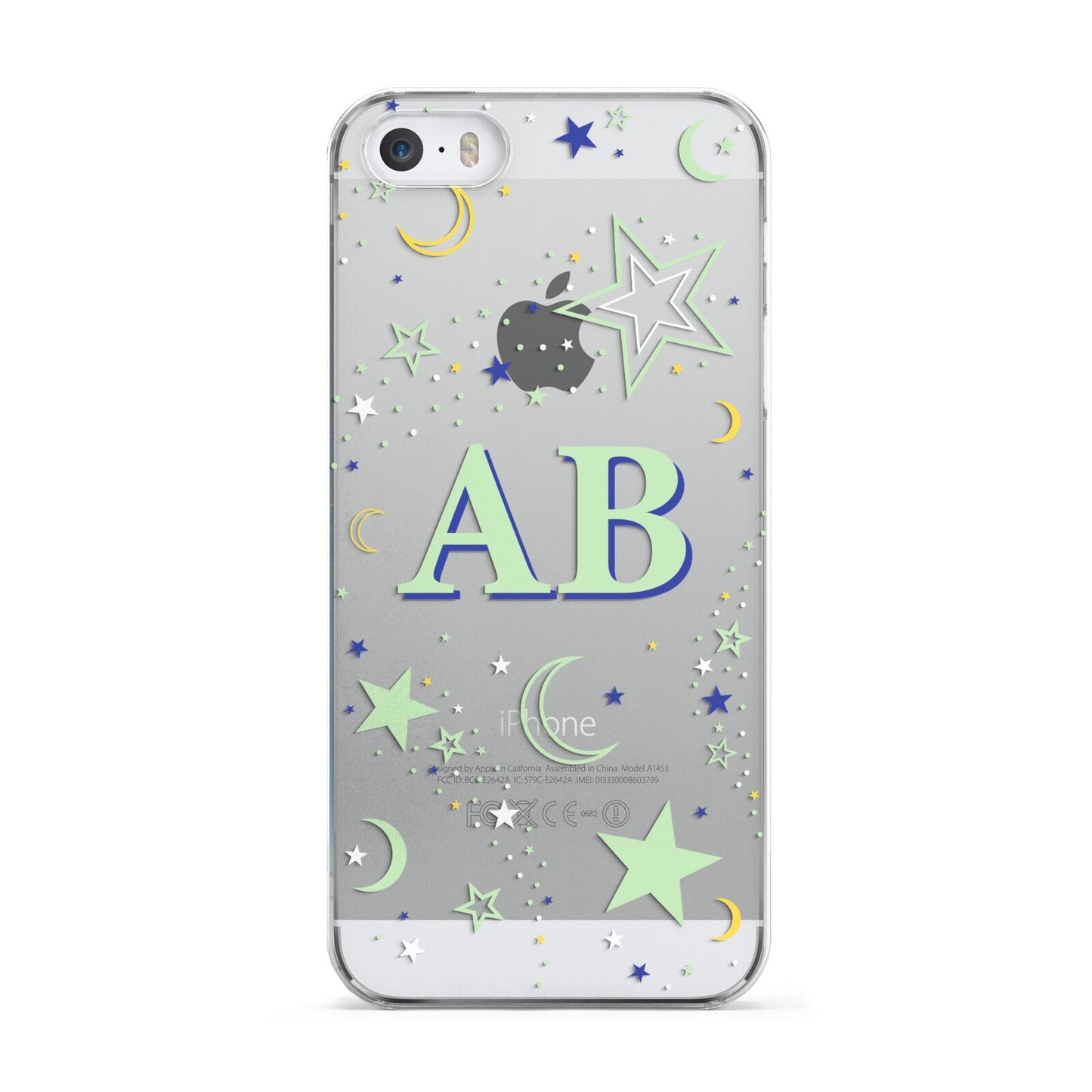 Stars and Moon Personalised Apple iPhone 5 Case