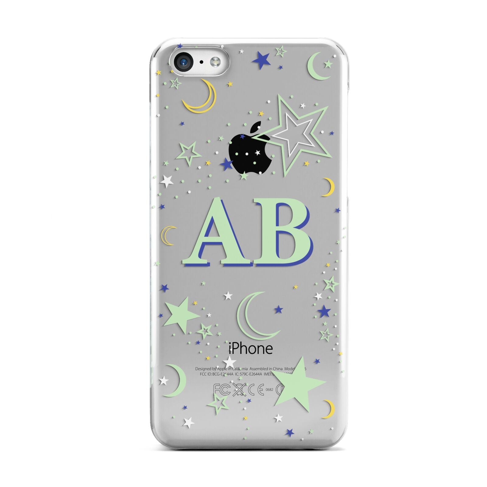Stars and Moon Personalised Apple iPhone 5c Case