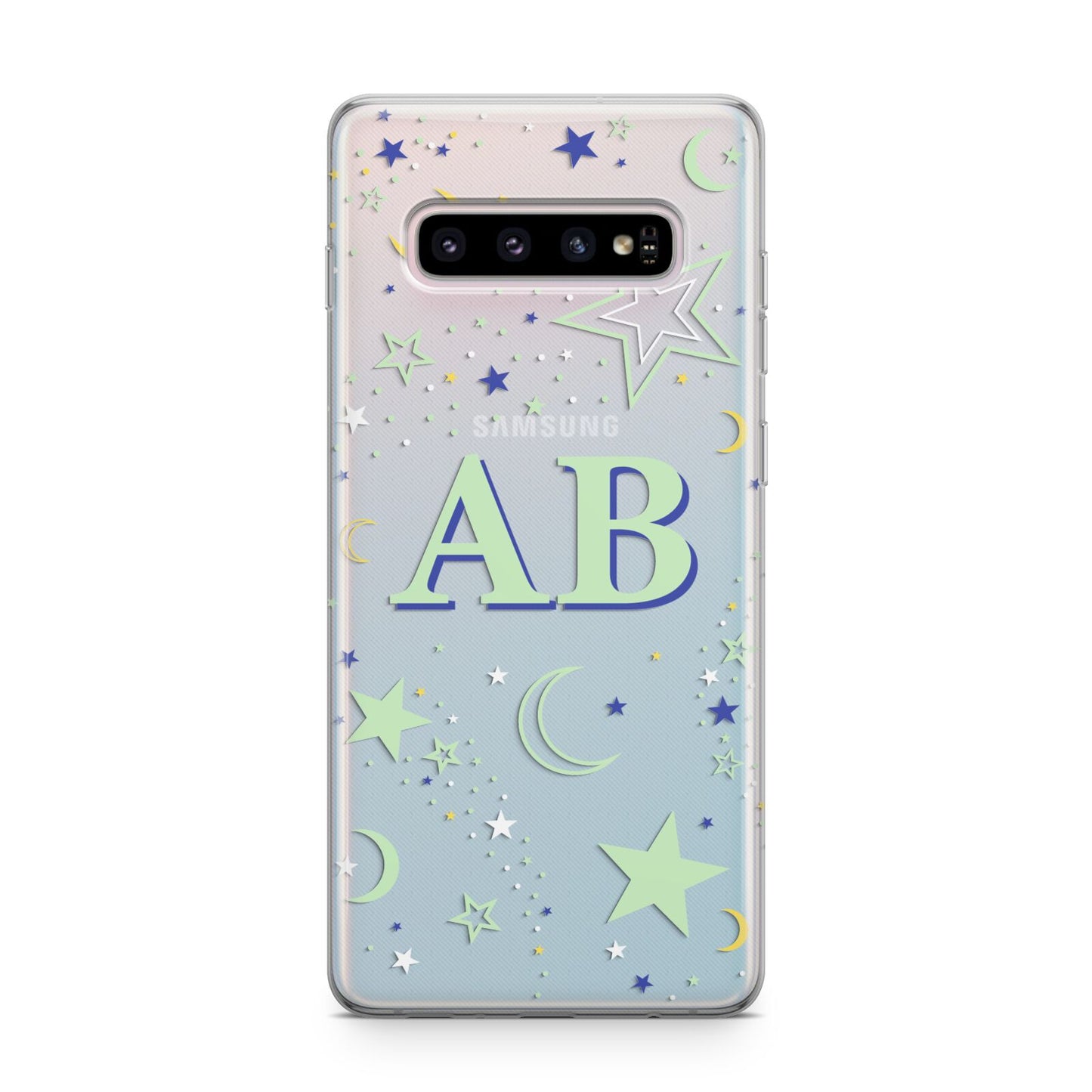 Stars and Moon Personalised Samsung Galaxy S10 Plus Case