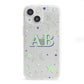 Stars and Moon Personalised iPhone 13 Mini Clear Bumper Case