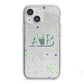 Stars and Moon Personalised iPhone 13 Mini TPU Impact Case with White Edges