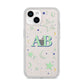 Stars and Moon Personalised iPhone 14 Clear Tough Case Starlight