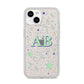 Stars and Moon Personalised iPhone 14 Glitter Tough Case Starlight