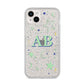 Stars and Moon Personalised iPhone 14 Plus Glitter Tough Case Starlight
