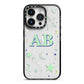 Stars and Moon Personalised iPhone 14 Pro Black Impact Case on Silver phone