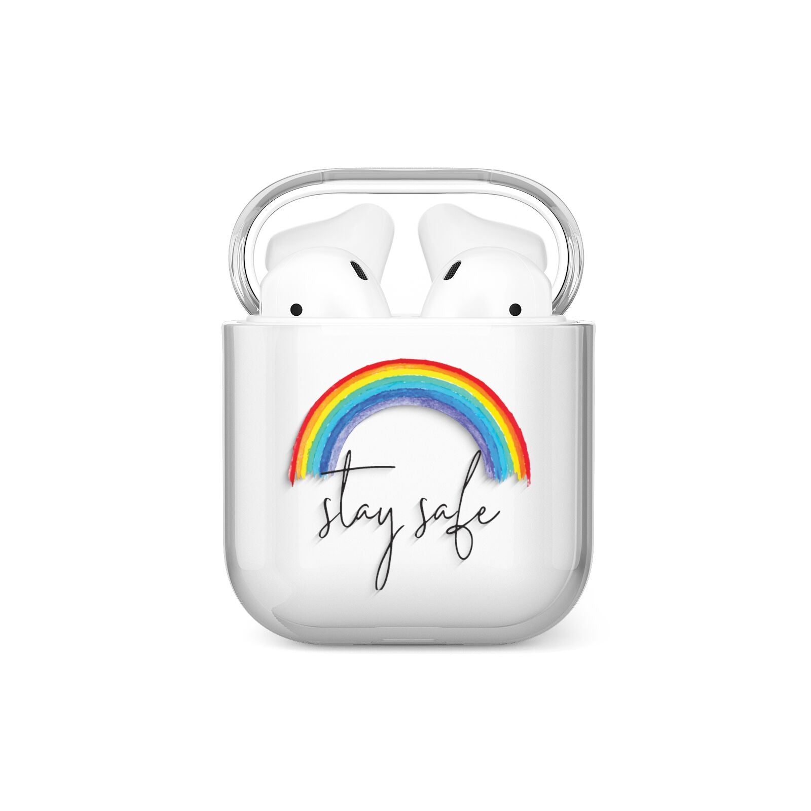 Stay Safe Rainbow AirPods Case