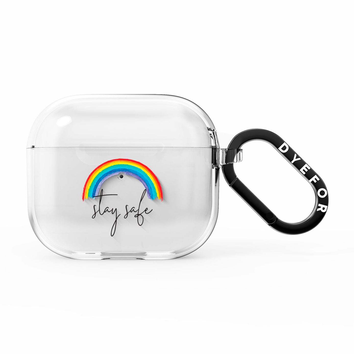 Stay Safe Rainbow AirPods Clear Case 3rd Gen