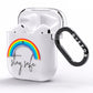 Stay Safe Rainbow AirPods Clear Case Side Image
