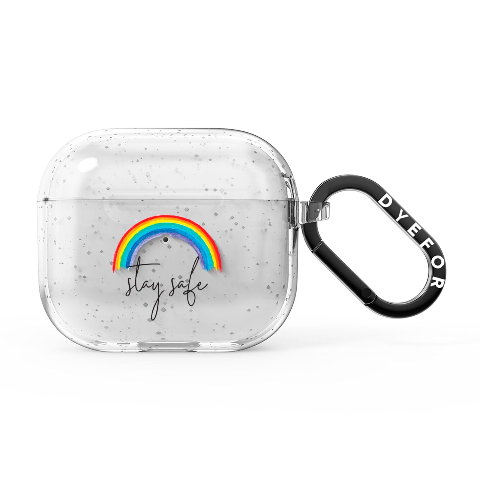 Stay Safe Rainbow AirPods Glitter Case 3rd Gen
