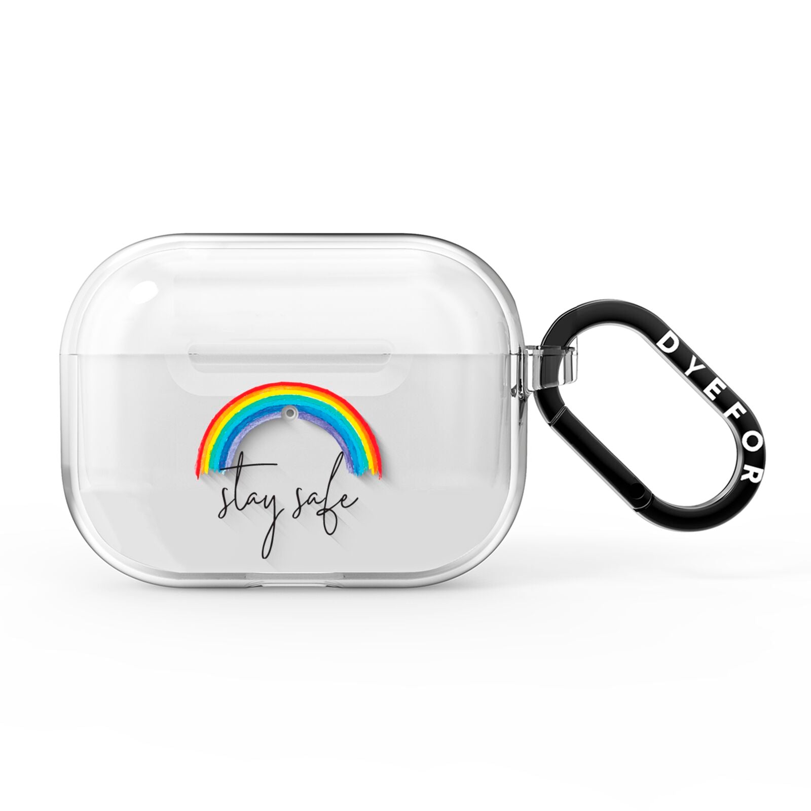 Stay Safe Rainbow AirPods Pro Clear Case