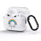 Stay Safe Rainbow AirPods Pro Glitter Case Side Image