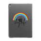 Stay Safe Rainbow Apple iPad Grey Case