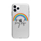 Stay Safe Rainbow Apple iPhone 11 Pro in Silver with Bumper Case