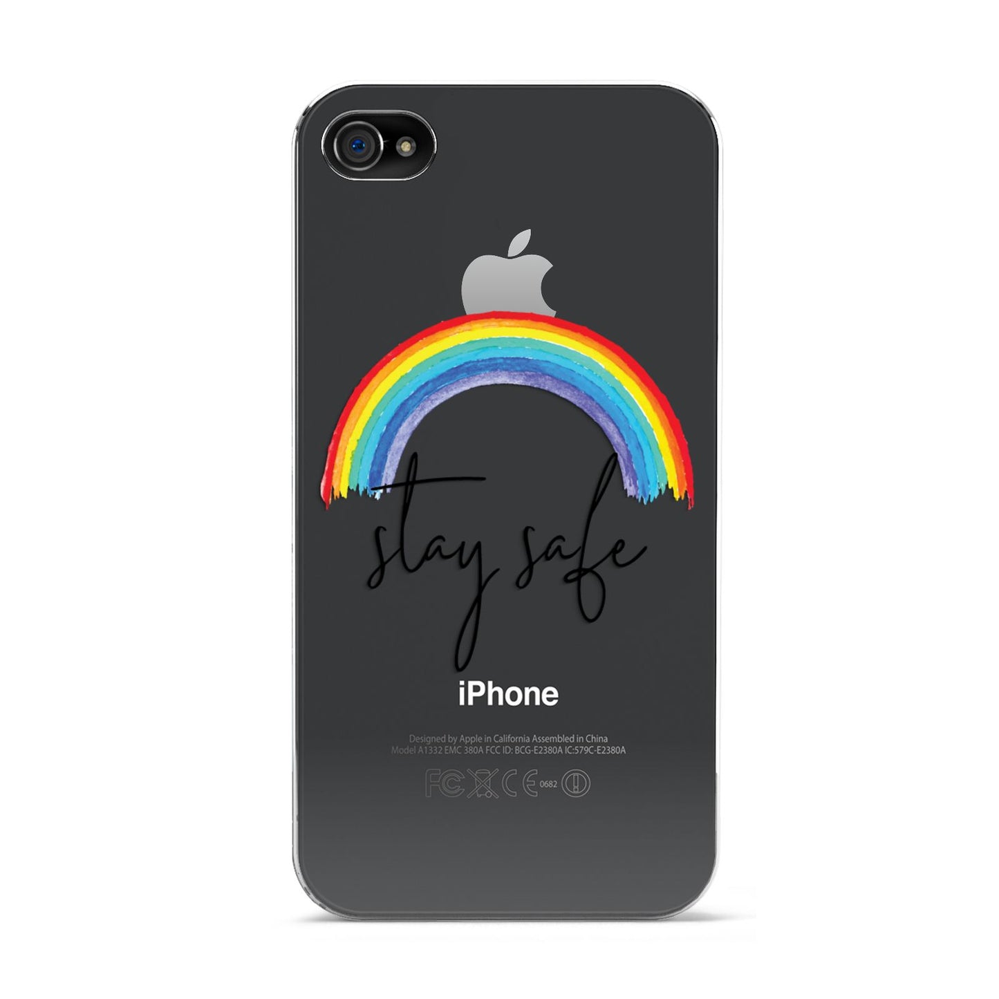 Stay Safe Rainbow Apple iPhone 4s Case