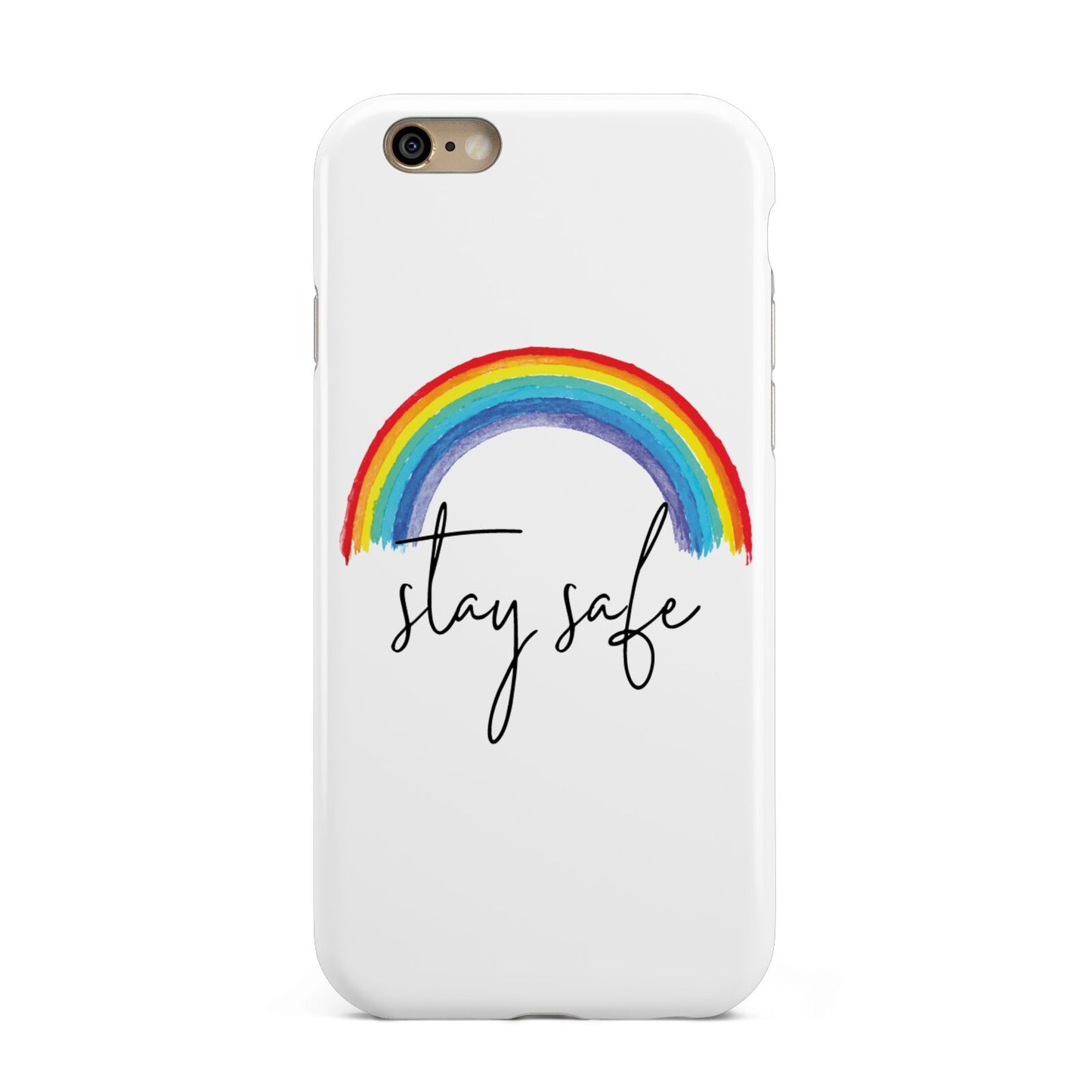 Stay Safe Rainbow Apple iPhone 6 3D Tough Case