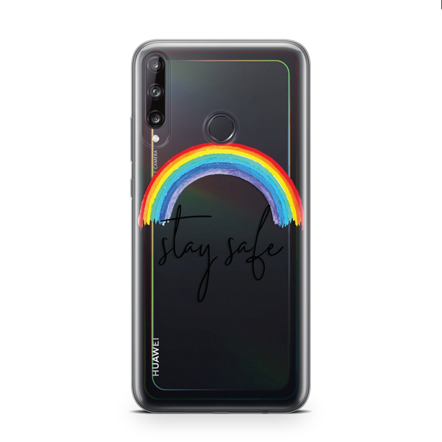 Stay Safe Rainbow Huawei P40 Lite E Phone Case