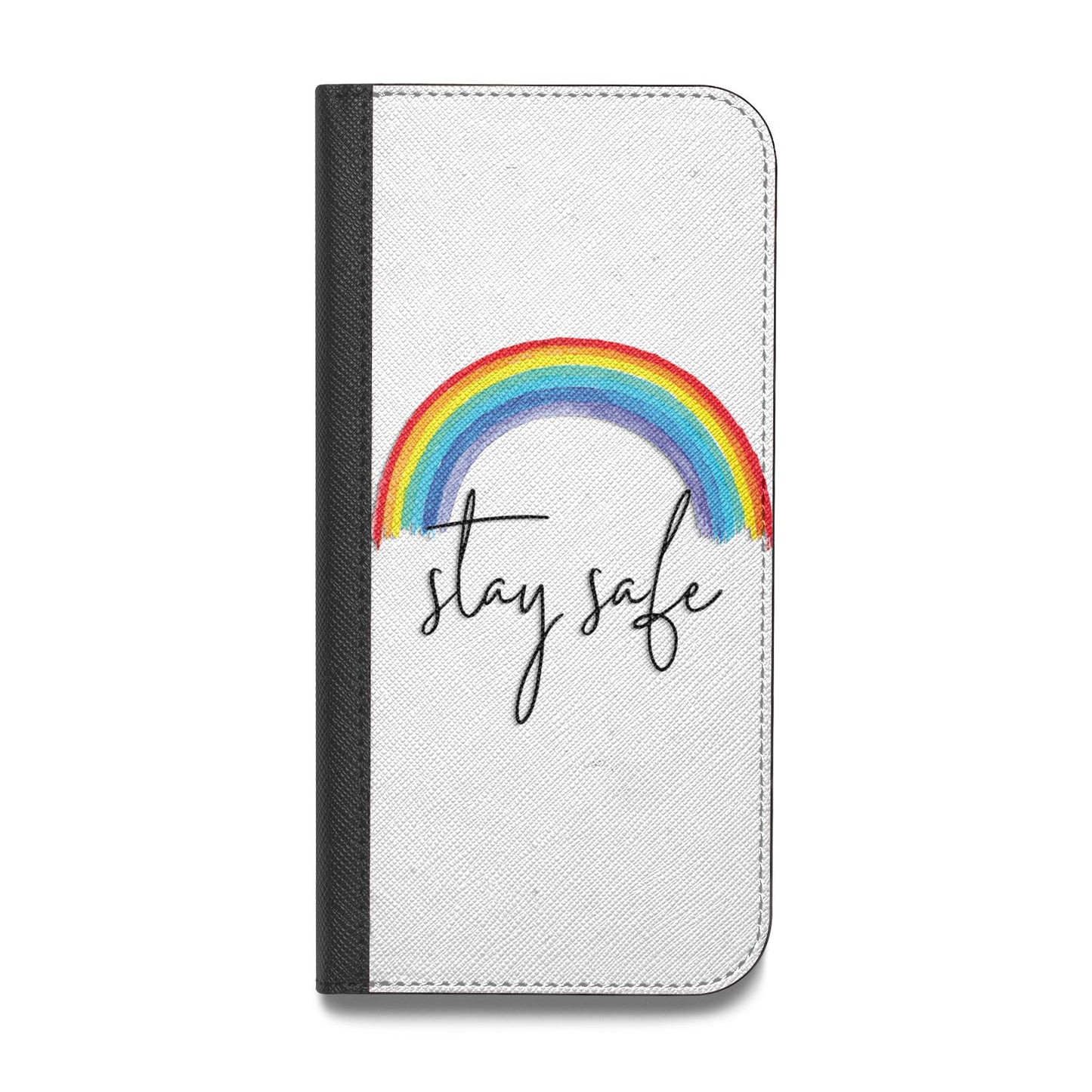 Stay Safe Rainbow Vegan Leather Flip Samsung Case