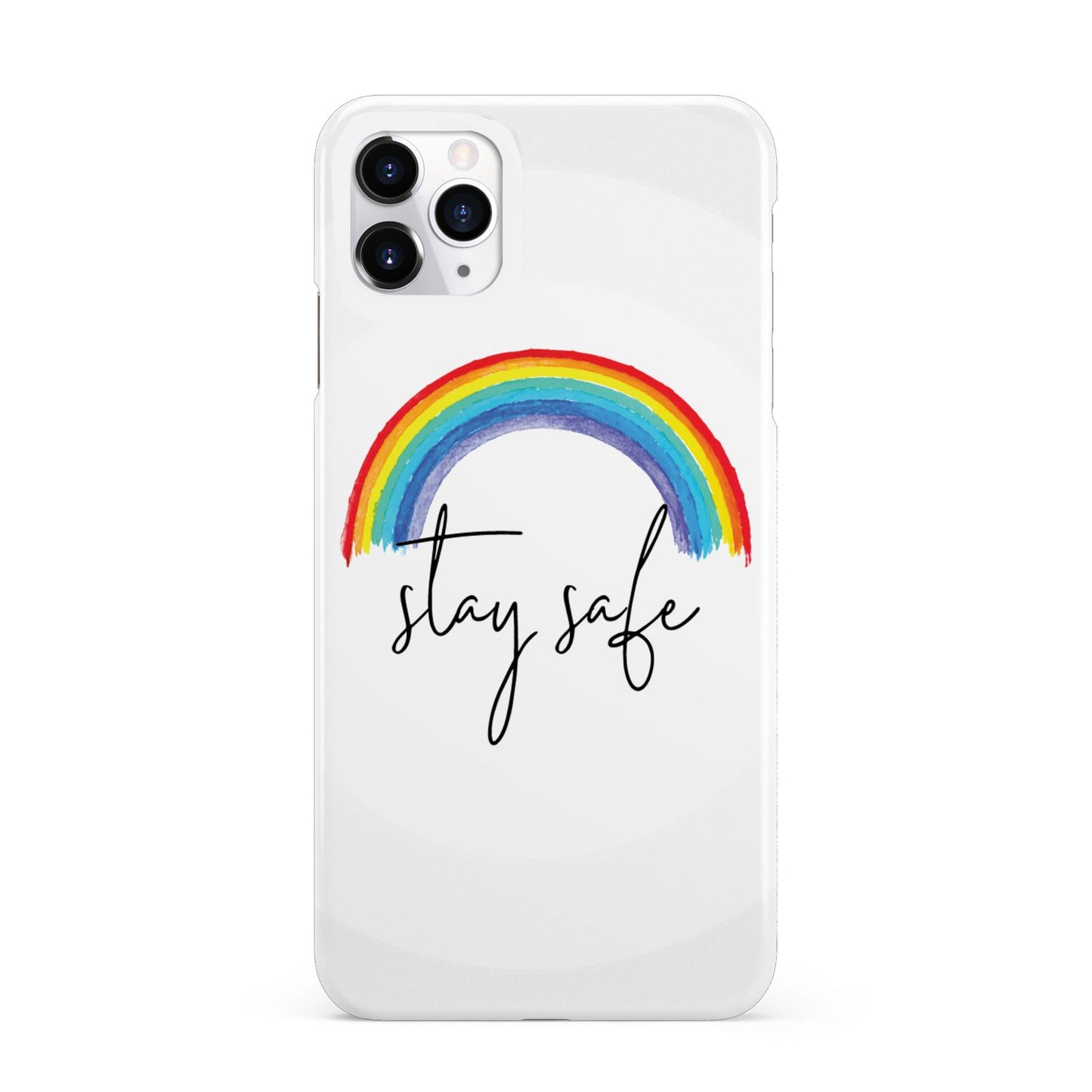 Stay Safe Rainbow iPhone 11 Pro Max 3D Snap Case