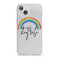 Stay Safe Rainbow iPhone 13 Clear Bumper Case