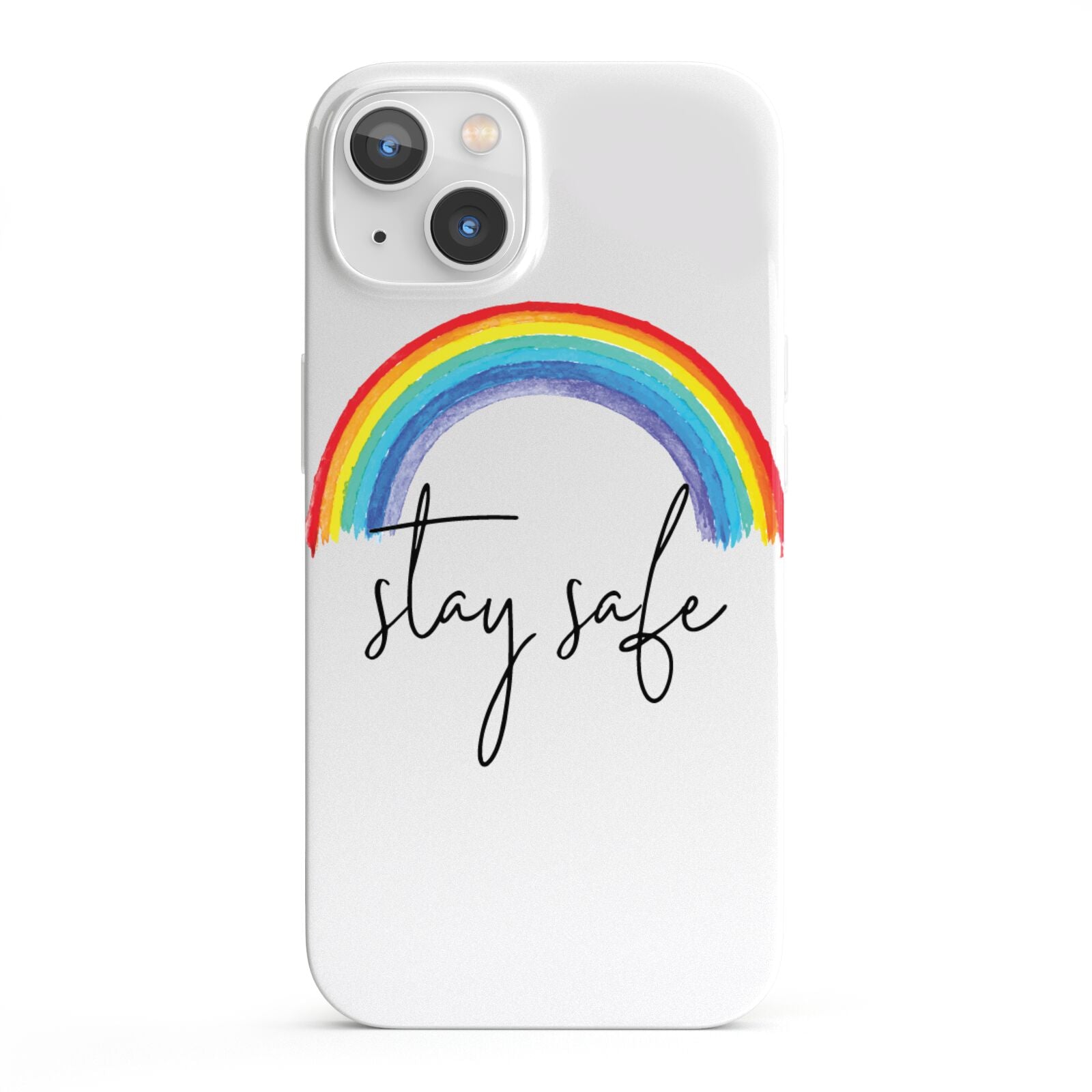 Stay Safe Rainbow iPhone 13 Full Wrap 3D Snap Case