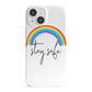 Stay Safe Rainbow iPhone 13 Mini Full Wrap 3D Snap Case