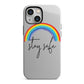 Stay Safe Rainbow iPhone 13 Mini Full Wrap 3D Tough Case