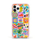 Sticker Grid Apple iPhone 11 Pro in Silver with Pink Impact Case