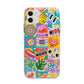 Sticker Grid Apple iPhone 11 in White with Bumper Case