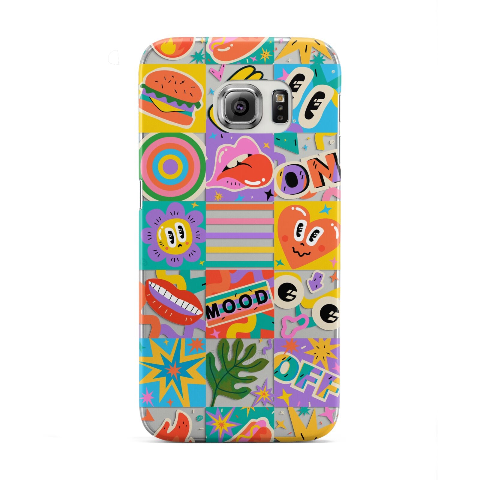 Sticker Grid Samsung Galaxy S6 Edge Case