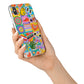 Sticker Grid iPhone X Bumper Case on Silver iPhone Alternative Image 2