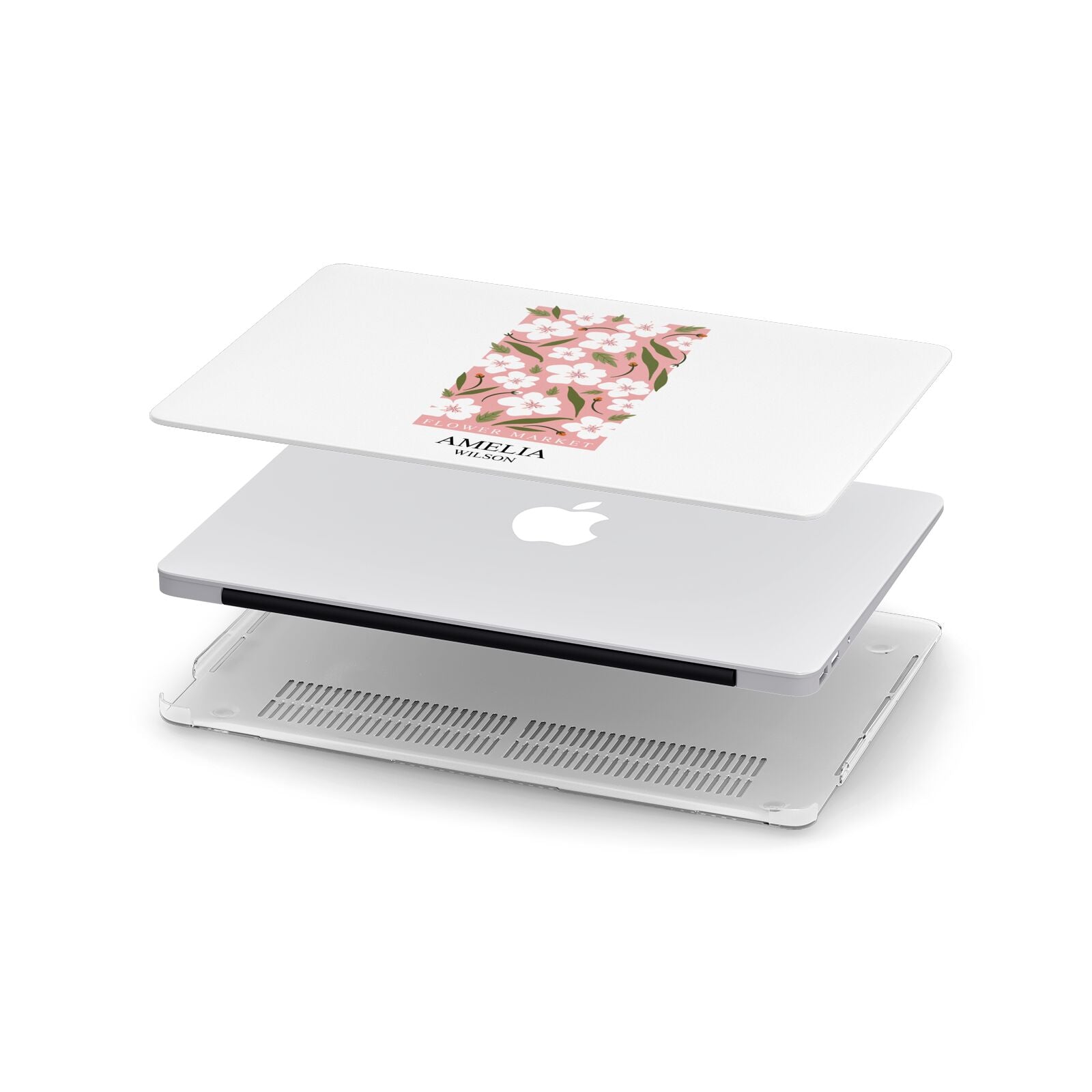 Stockholm Flower Market Poster Apple MacBook Case in Detail