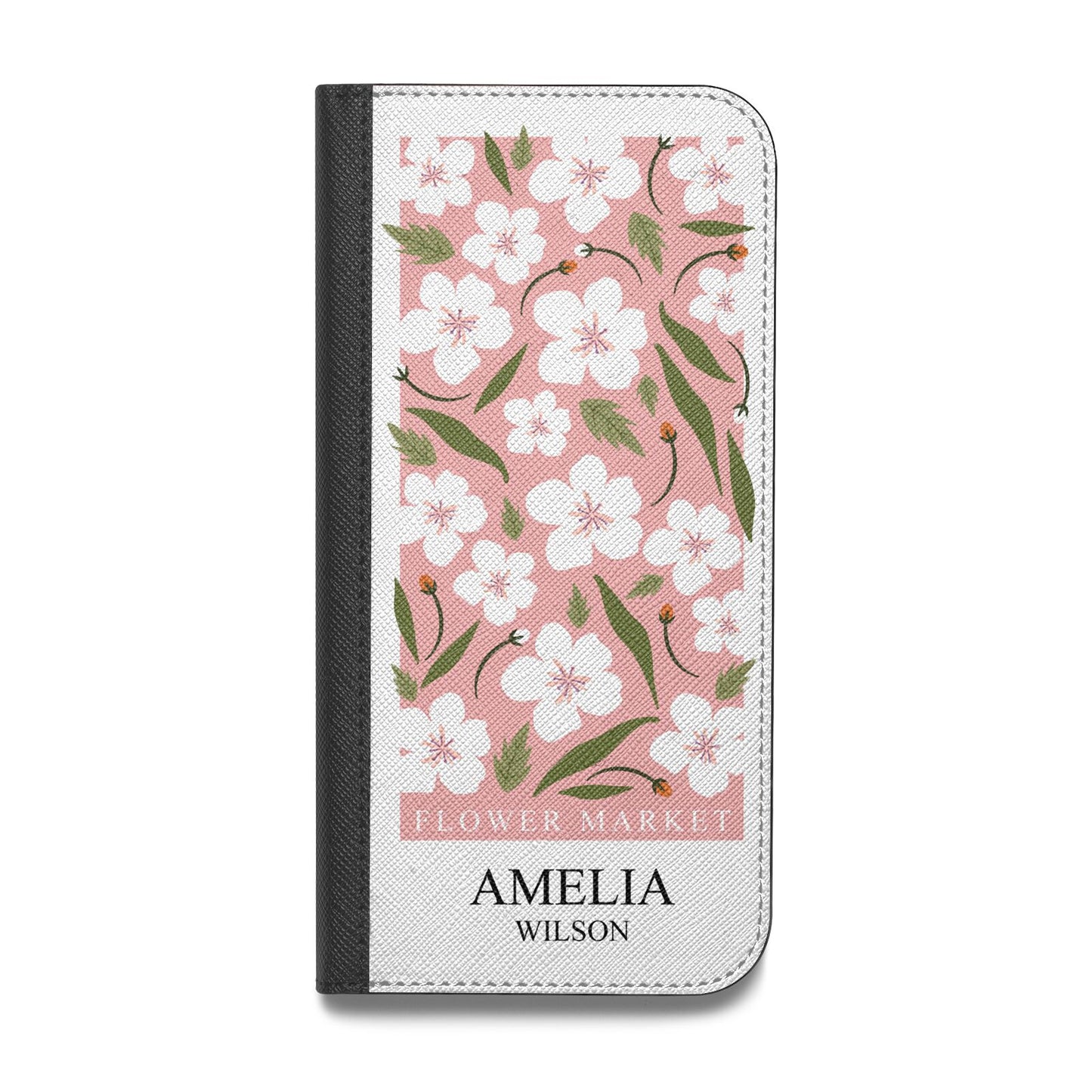 Stockholm Flower Market Poster Vegan Leather Flip Samsung Case