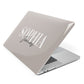 Stone Colour with Personalised Name Apple MacBook Case Side View