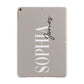 Stone Colour with Personalised Name Apple iPad Rose Gold Case