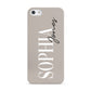 Stone Colour with Personalised Name Apple iPhone 5 Case
