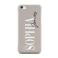 Stone Colour with Personalised Name Apple iPhone 5c Case