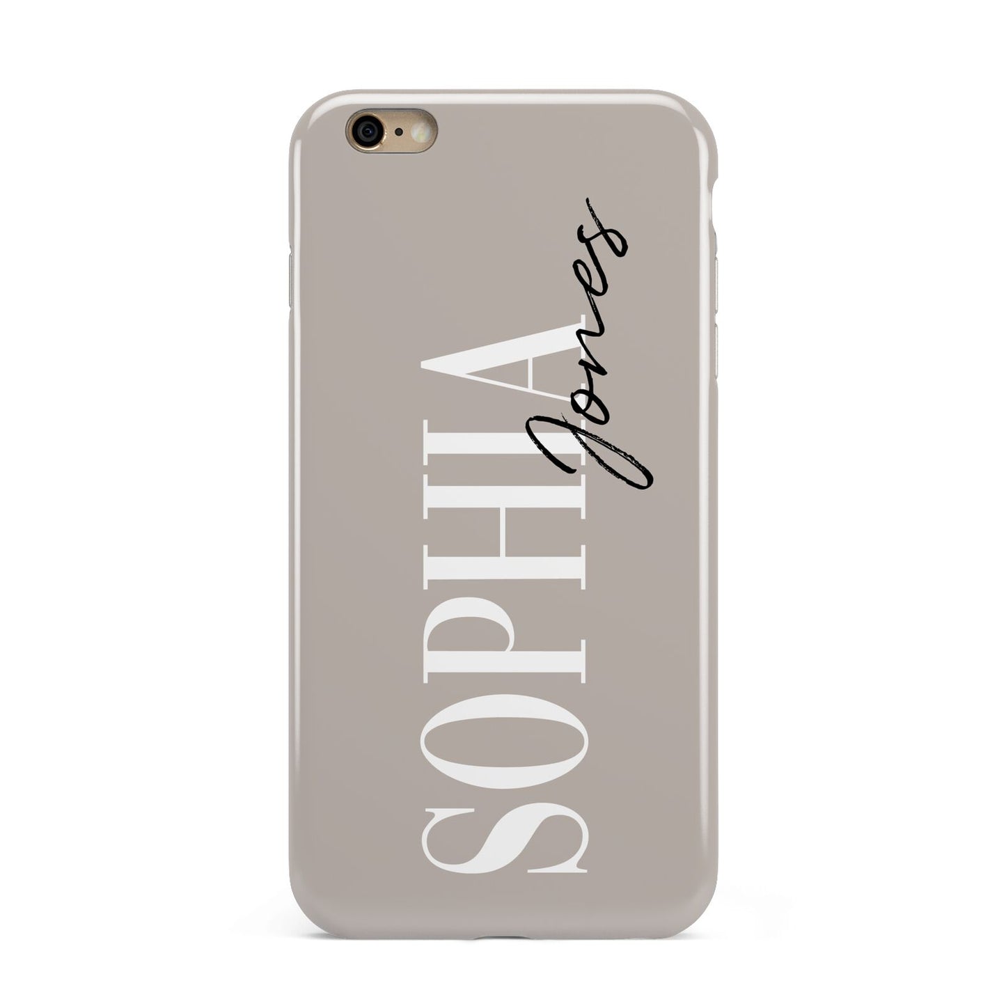 Stone Colour with Personalised Name Apple iPhone 6 Plus 3D Tough Case