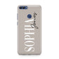 Stone Colour with Personalised Name Huawei P Smart Case