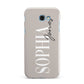 Stone Colour with Personalised Name Samsung Galaxy A7 2017 Case