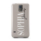 Stone Colour with Personalised Name Samsung Galaxy S5 Case