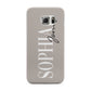 Stone Colour with Personalised Name Samsung Galaxy S6 Edge Case