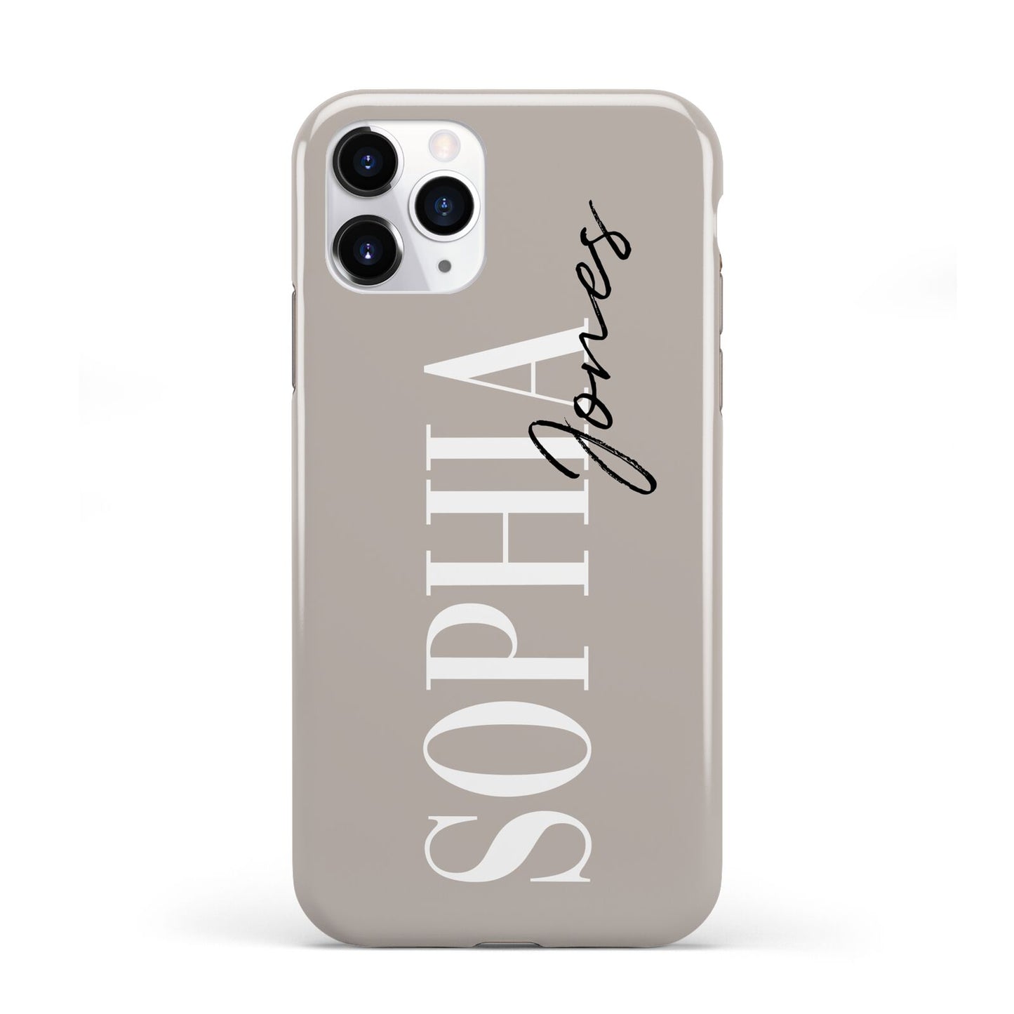 Stone Colour with Personalised Name iPhone 11 Pro 3D Tough Case