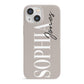 Stone Colour with Personalised Name iPhone 13 Mini Full Wrap 3D Snap Case
