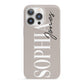 Stone Colour with Personalised Name iPhone 13 Pro Full Wrap 3D Snap Case