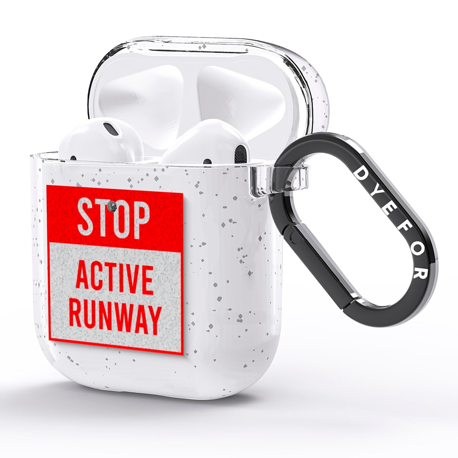 Stop Active Runway AirPods Glitter Case Side Image