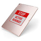 Stop Active Runway Apple iPad Case on Rose Gold iPad Side View