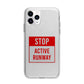 Stop Active Runway Apple iPhone 11 Pro Max in Silver with Bumper Case